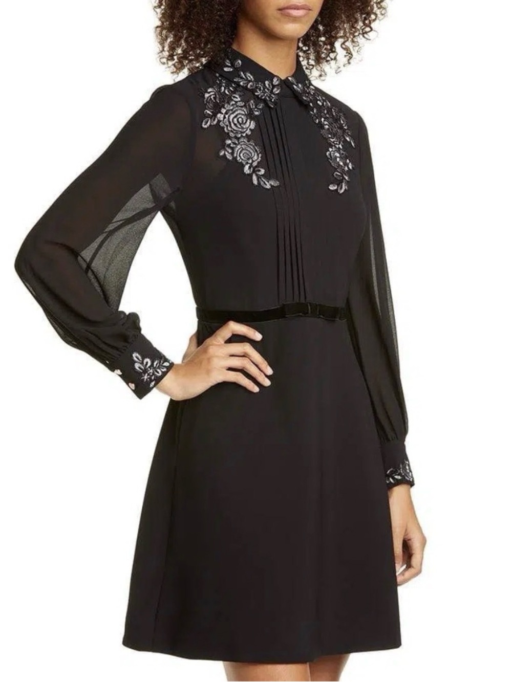 Ted Baker Amaali Lace Appliqué Fit & Flare Dress size 0